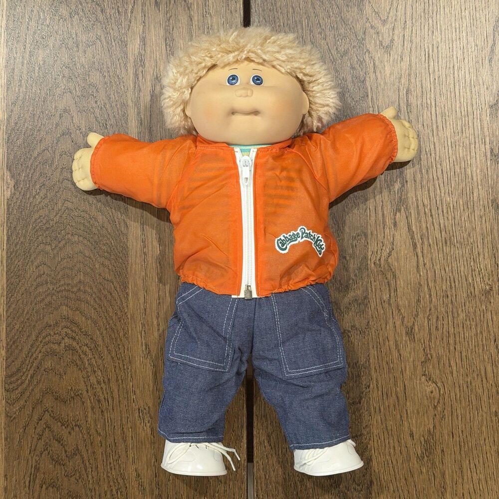 1984 Jesmar Cabbage Patch Kid Doll HM1 Blonde Blue Eyes Original Clothes Spain